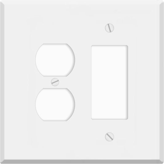 2 Gang White Jumbo Duplex and Decora Switch Cover - Wallplate.Store - Little Red General Store