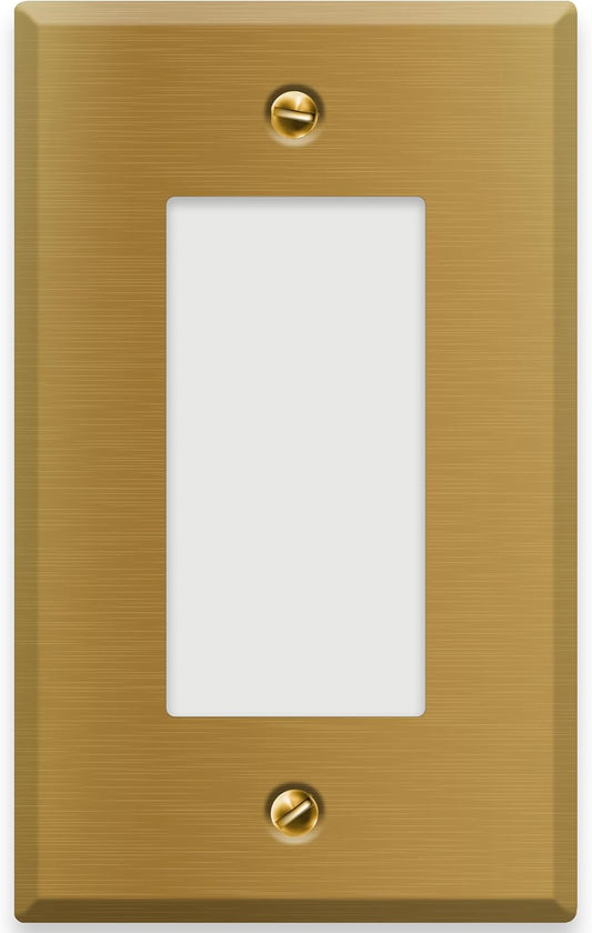 1 Gang Satin Brass Decora Switch Wall Plate Cover - Wallplate.Store - Little Red General Store