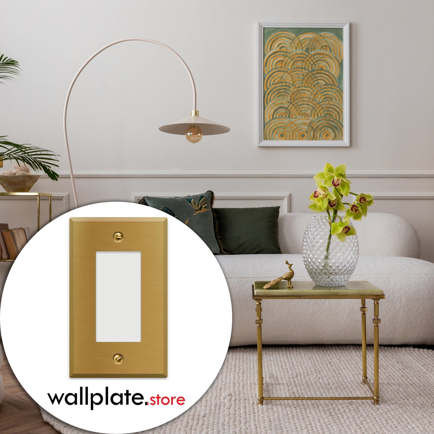 1 Gang Satin Brass Decora Switch Wall Plate Cover - Wallplate.Store - Little Red General Store