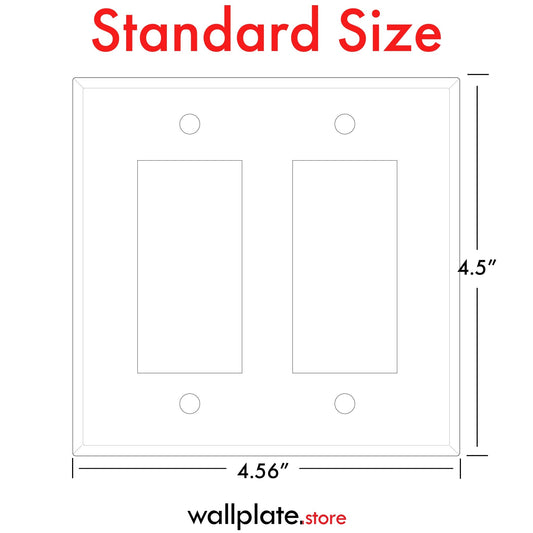 2 - Gang Satin Brass Decora Switch Plate Cover - Wallplate.Store - Little Red General Store