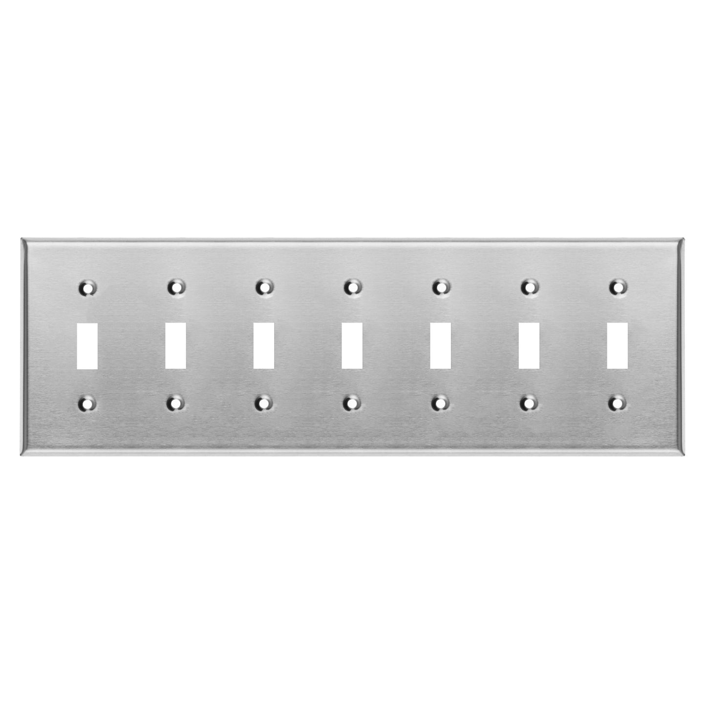 7 Gang Stainless Steel Toggle Switch Wall Plate Cover - Wallplate.Store - Little Red General Store