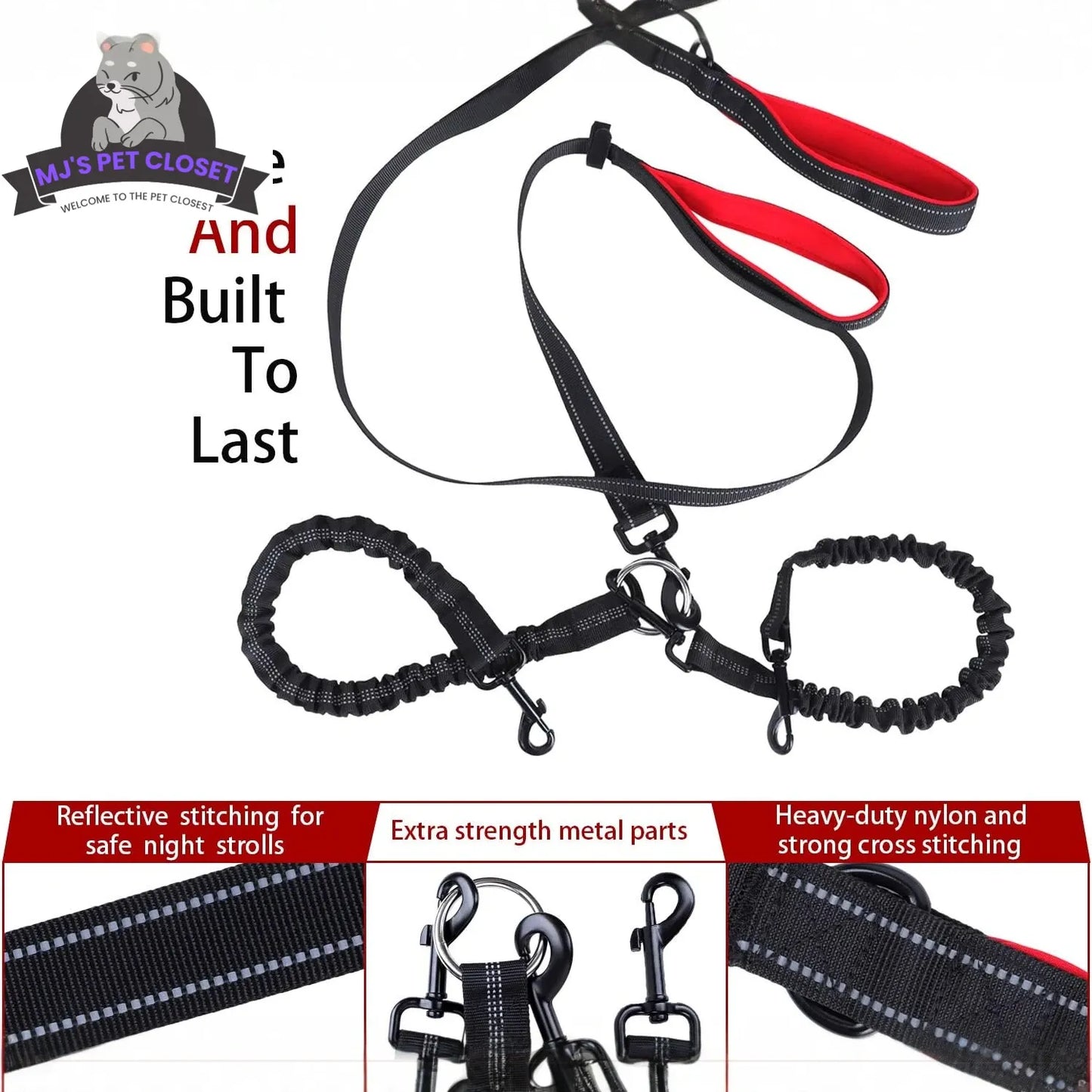 Walk Your Dogs in Style! 🐾✨ Check Out Our 360° Swivel Double Dog Leash - No Tangles, Maximum Comfort! Perfect for Two Pups Up to 200lbs! 🐶❤️