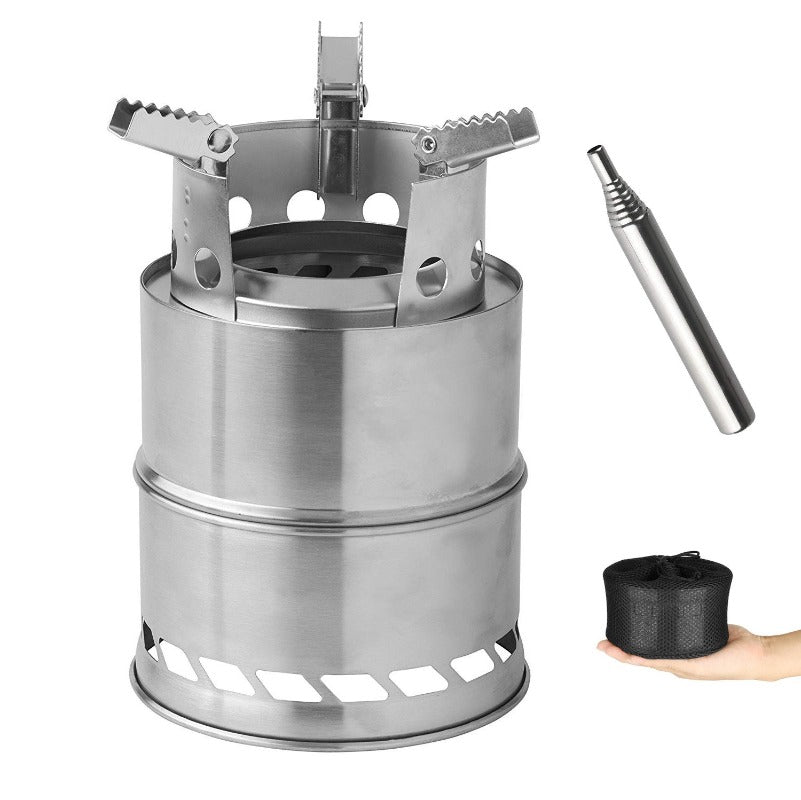Outdoor Camping Furnace 15cm*20cm Deconstructable Wood Stoves Picnic - Wautton Outdoor Gear - Little Red General Store