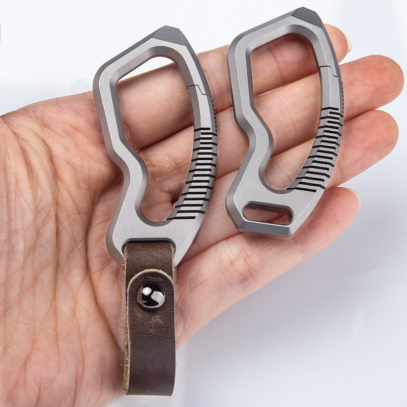 Titanium Alloy Keychain Rings Buckle for Hanging Ornament - Wautton Outdoor Gear - Little Red General Store