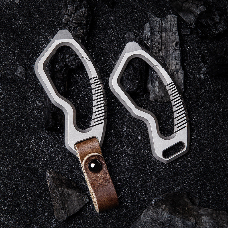 Titanium Alloy Keychain Rings Buckle for Hanging Ornament - Wautton Outdoor Gear - Little Red General Store