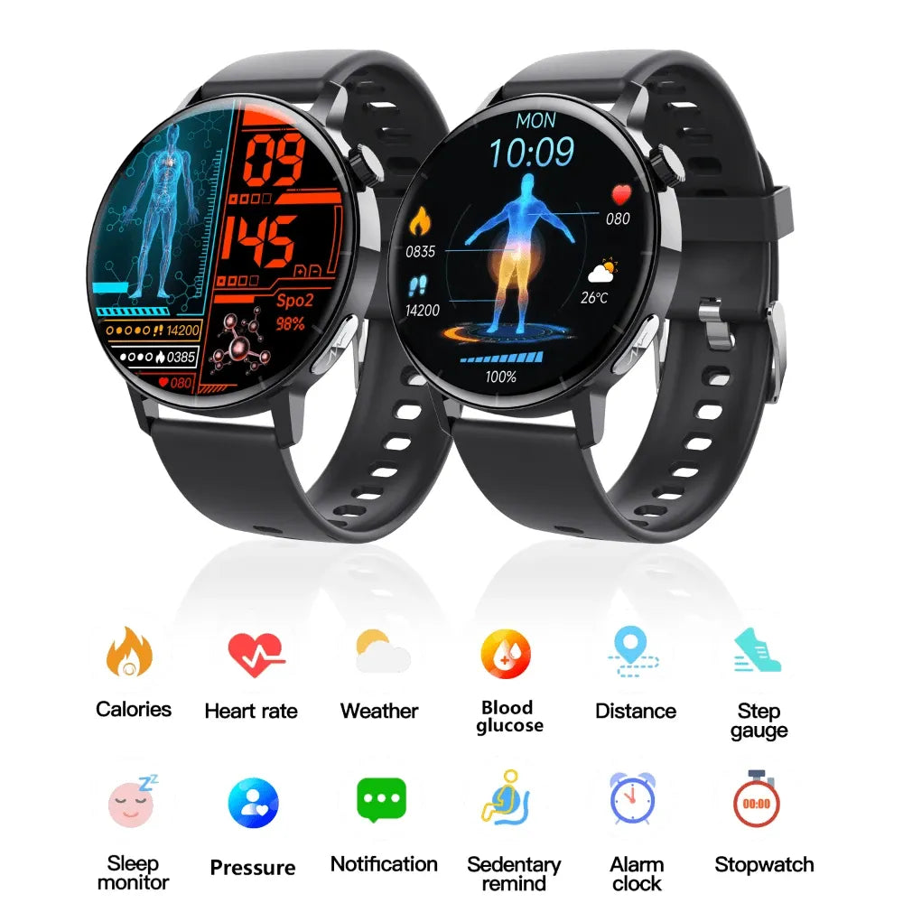 ECG monitor Smart Watch Non Invasive Blood Glucose Smart Watch with Blood Component Analysis - Wautton Outdoor Gear - Little Red General Store