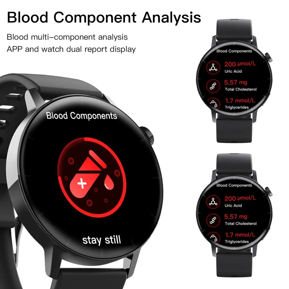 ECG monitor Smart Watch Non Invasive Blood Glucose Smart Watch with Blood Component Analysis - Wautton Outdoor Gear - Little Red General Store