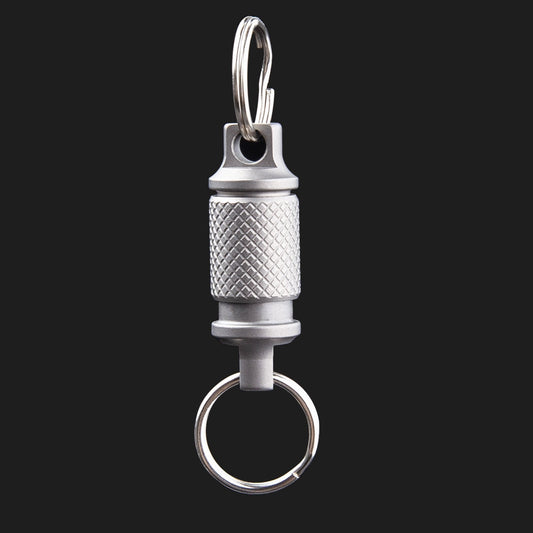 Titanium Alloy Keychain Key Holder Removable 360 Degree Rotation Multifunctional Portable for Waist Belt Outdoor Tool Men Women - Wautton Outdoor Gear - Little Red General Store