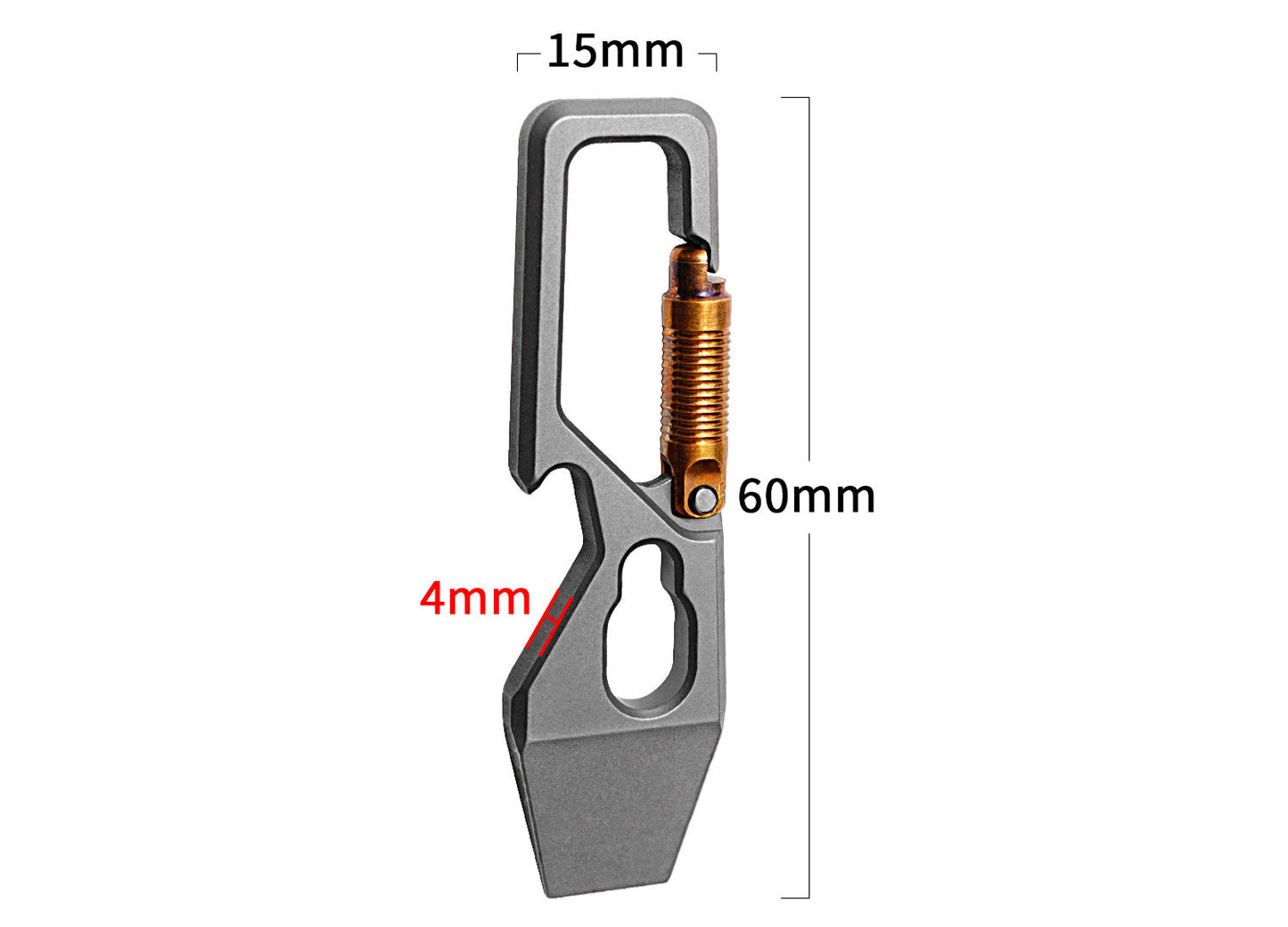 Titanium Multi - Tool Carabiner for Men - EDC Gear & Outdoor Survival Tool - Heavy - Duty Keychain Tool for Hiking, Camping, and Everyday Carry - Wautton Outdoor Gear - Little Red General Store