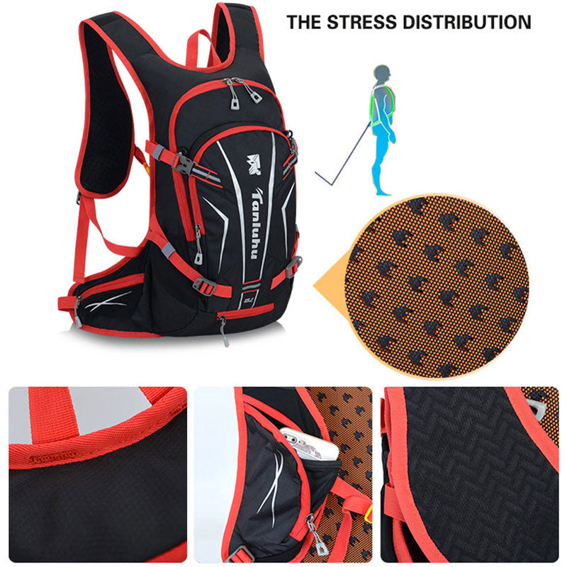 25L Sport Cycling Bag Rid Backpack For Bicycle Women Men Bike Outdoor Running Hiking Black Reflective Cycling Backpack - Wautton Outdoor Gear - Little Red General Store