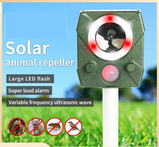 Ultrasonic Animal Repellent Deer Repellent Cat Repellent Outdoor Infrared Sensor Solar Animal Repeller Deterrent Raccoon Repellent Repel Dog Skunk Rabbit Away Yard - Wautton Outdoor Gear - Little Red General Store