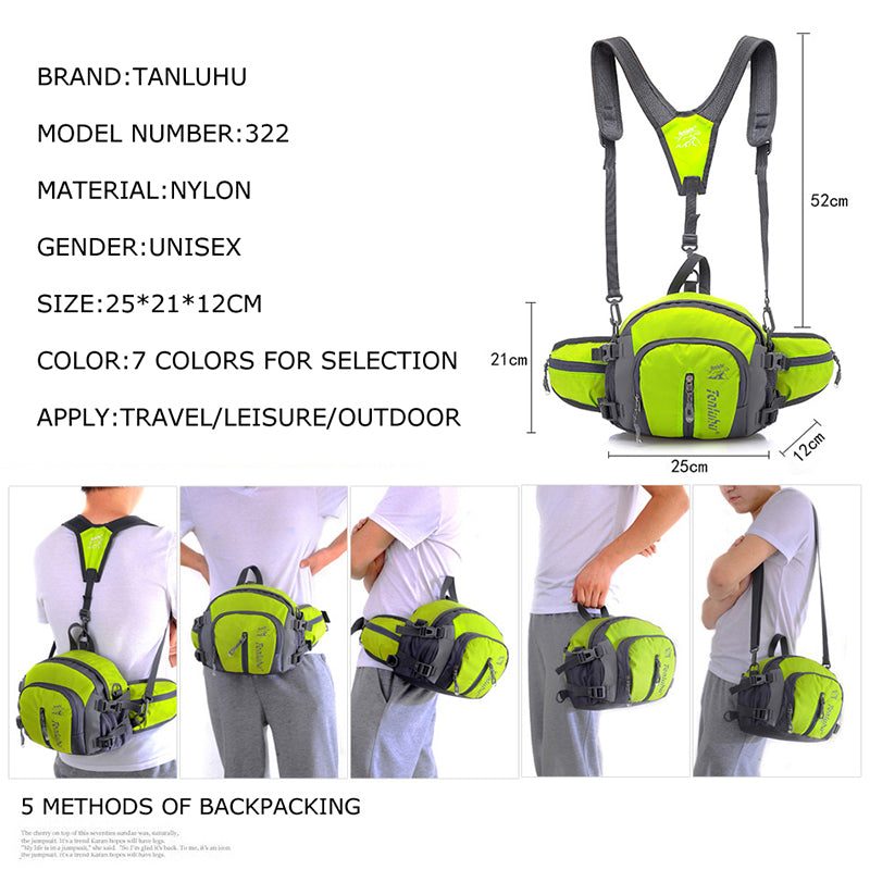 Best Mens Women Waist Hiking Fanny Packs Waterproof Nylon in 2025 - Wautton Outdoor Gear - Little Red General Store