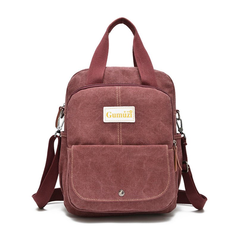 Leisure Canvas Shoulder Bag Wearproof Multi - functional Backpack - Wautton Outdoor Gear - Little Red General Store