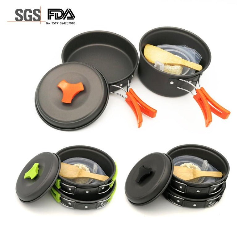 Wautton Camping Cookware Kit Pan and Pot for 1 - 2 person - Wautton Outdoor Gear - Little Red General Store