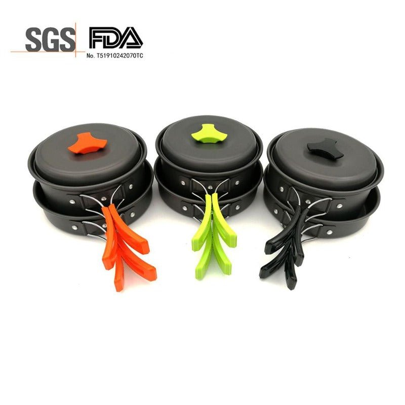 Wautton Camping Cookware Kit Pan and Pot for 1 - 2 person - Wautton Outdoor Gear - Little Red General Store