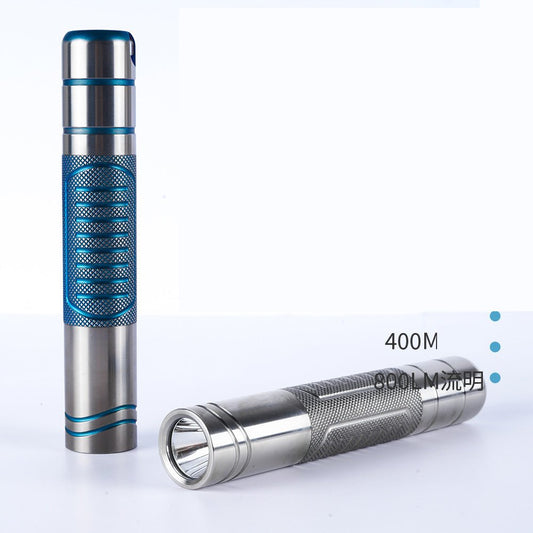 Titanium alloy ultra - bright flashlight with magnetic charging and secure magnetic attachment, designed for rugged durability and versatile hands - free illumination - Wautton Outdoor Gear - Little Red General Store