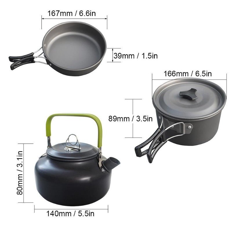 Ultra - light Aluminum Alloy Camping Cookware Utensils Outdoor Cooking Teapot - Wautton Outdoor Gear - Little Red General Store