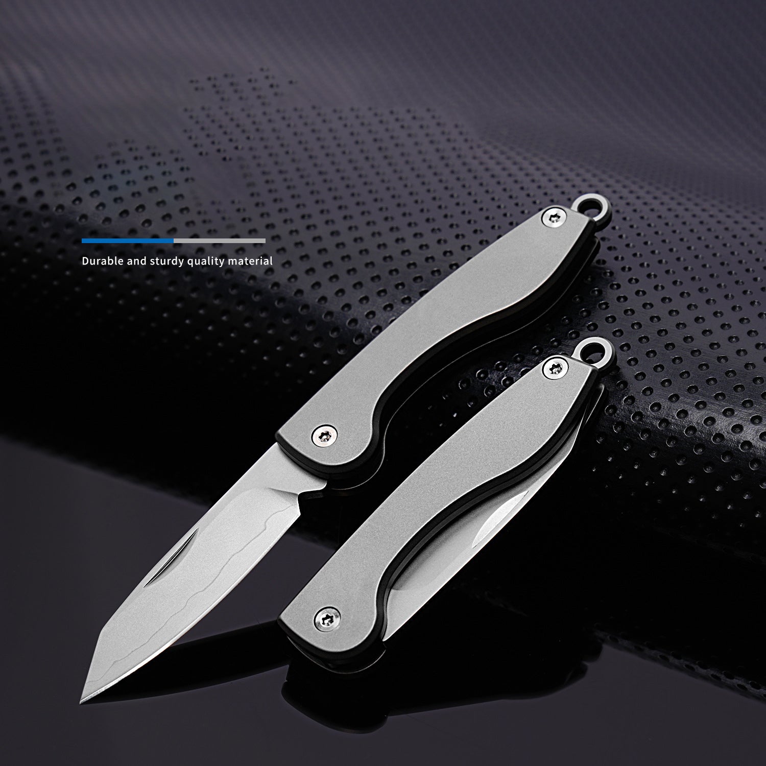 Mini Folding Titanium Knife Portable Pocket Knife Camping Food Processing Food Construction Repair Outdoor Equipment Keychain Mouth - Wautton Outdoor Gear - Little Red General Store