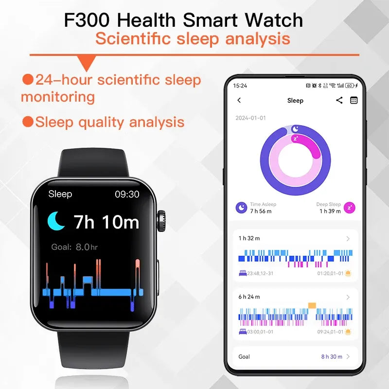 ECG smart watch with blood pressure monitor body temperature blood glucose heart rate blood oxygen - Wautton Outdoor Gear - Little Red General Store