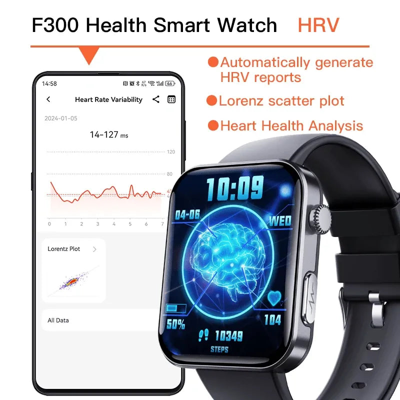 ECG smart watch with blood pressure monitor body temperature blood glucose heart rate blood oxygen - Wautton Outdoor Gear - Little Red General Store
