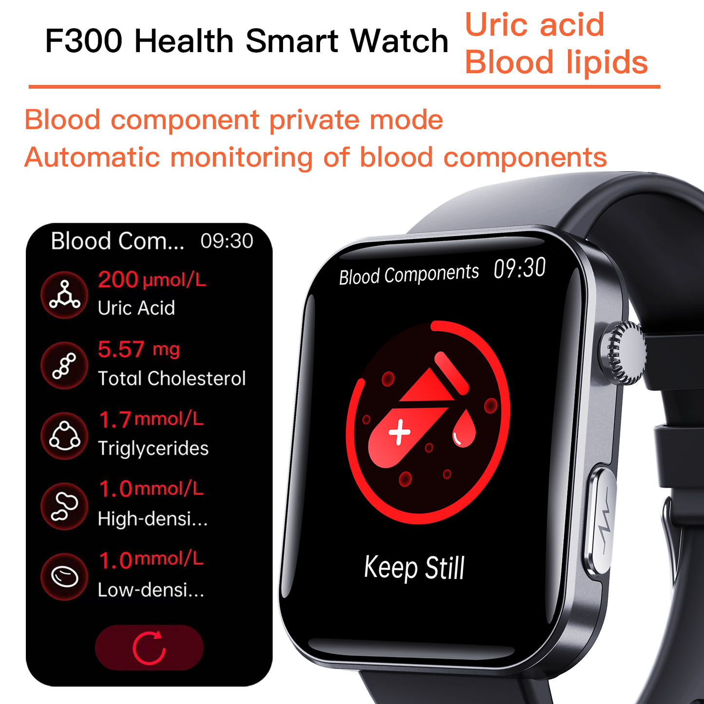 ECG smart watch with blood pressure monitor body temperature blood glucose heart rate blood oxygen - Wautton Outdoor Gear - Little Red General Store