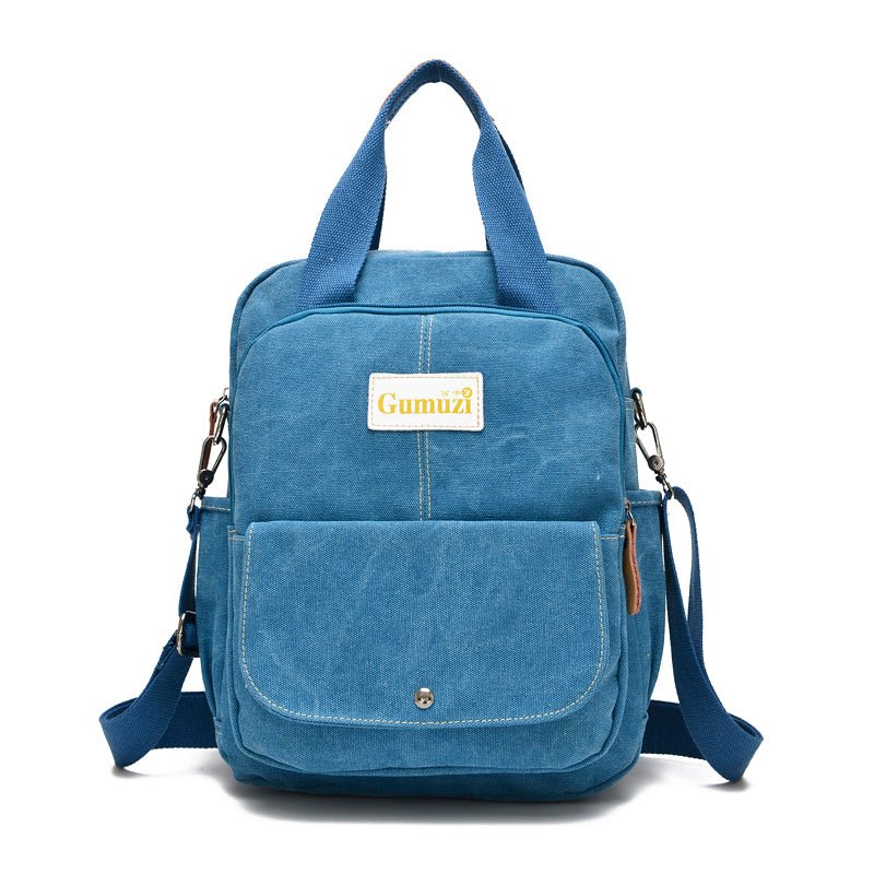 Leisure Canvas Shoulder Bag Wearproof Multi - functional Backpack - Wautton Outdoor Gear - Little Red General Store