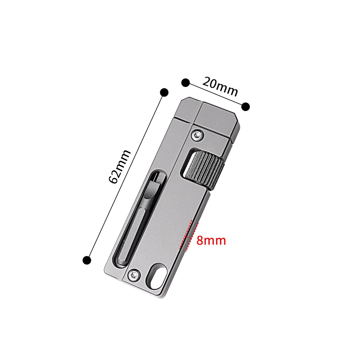 Titanium Alloy Screwdriver And Wrench Small EDC Multifunctional Tool Outdoor Portable Pocket Tool Gray New - Wautton Outdoor Gear - Little Red General Store
