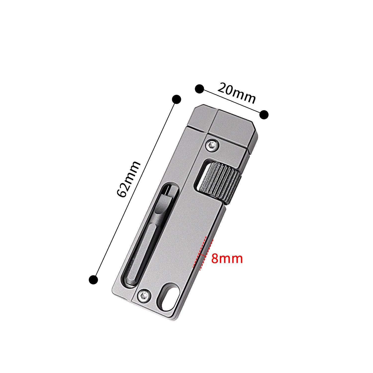 Titanium Alloy Screwdriver And Wrench Small EDC Multifunctional Tool Outdoor Portable Pocket Tool Gray New - Wautton Outdoor Gear - Little Red General Store