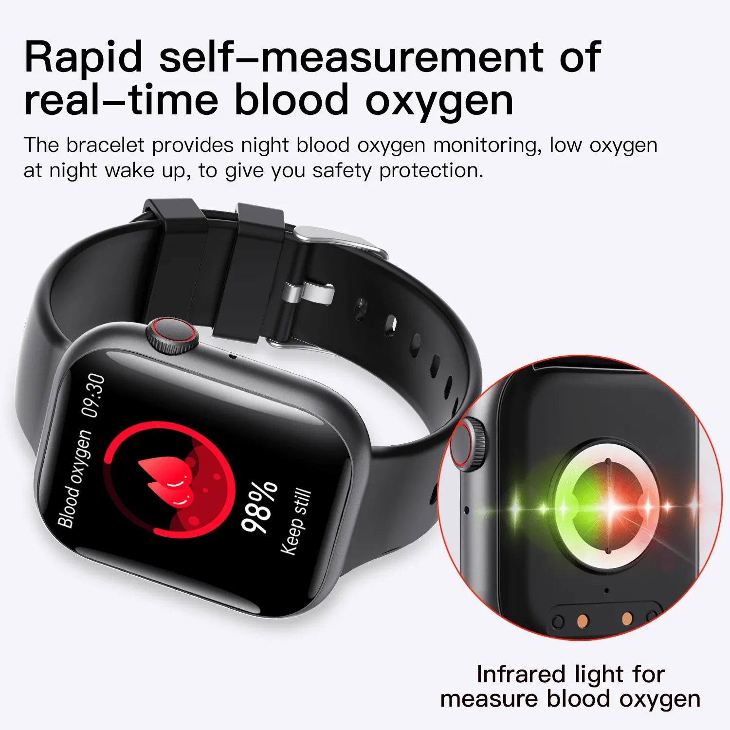 Smart Watch for Men Women Health: blood sugar monitor blood lipids Uric acid - Wautton Outdoor Gear - Little Red General Store