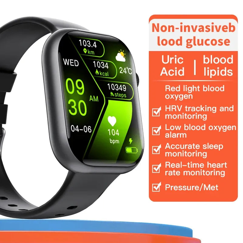 Smart Watch for Men Women Health: blood sugar monitor blood lipids Uric acid - Wautton Outdoor Gear - Little Red General Store