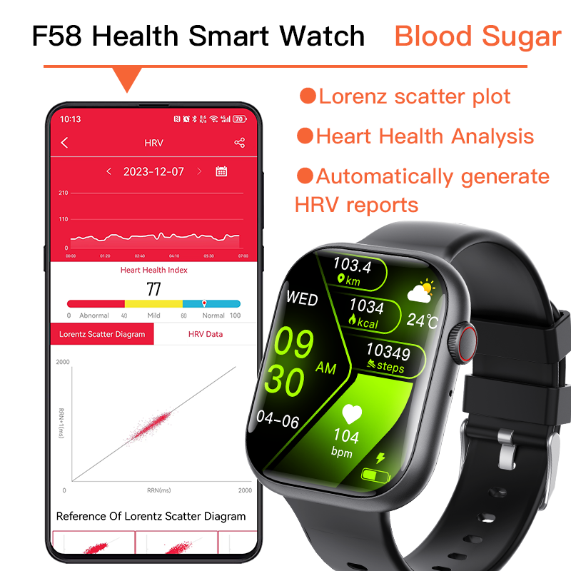 Smart Watch for Men Women Health: blood sugar monitor blood lipids Uric acid - Wautton Outdoor Gear - Little Red General Store