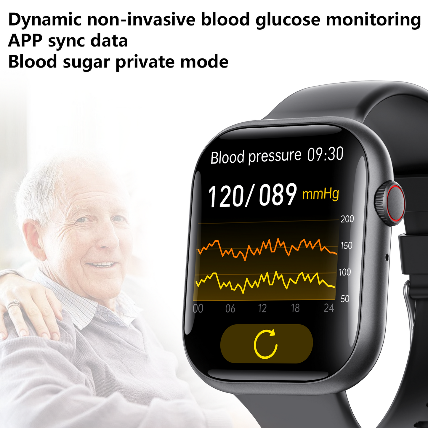 Smart Watch for Men Women Health: blood sugar monitor blood lipids Uric acid - Wautton Outdoor Gear - Little Red General Store