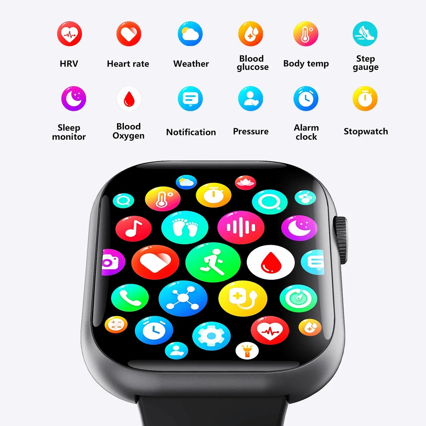 Smart Watch for Men Women Health: blood sugar monitor blood lipids Uric acid - Wautton Outdoor Gear - Little Red General Store