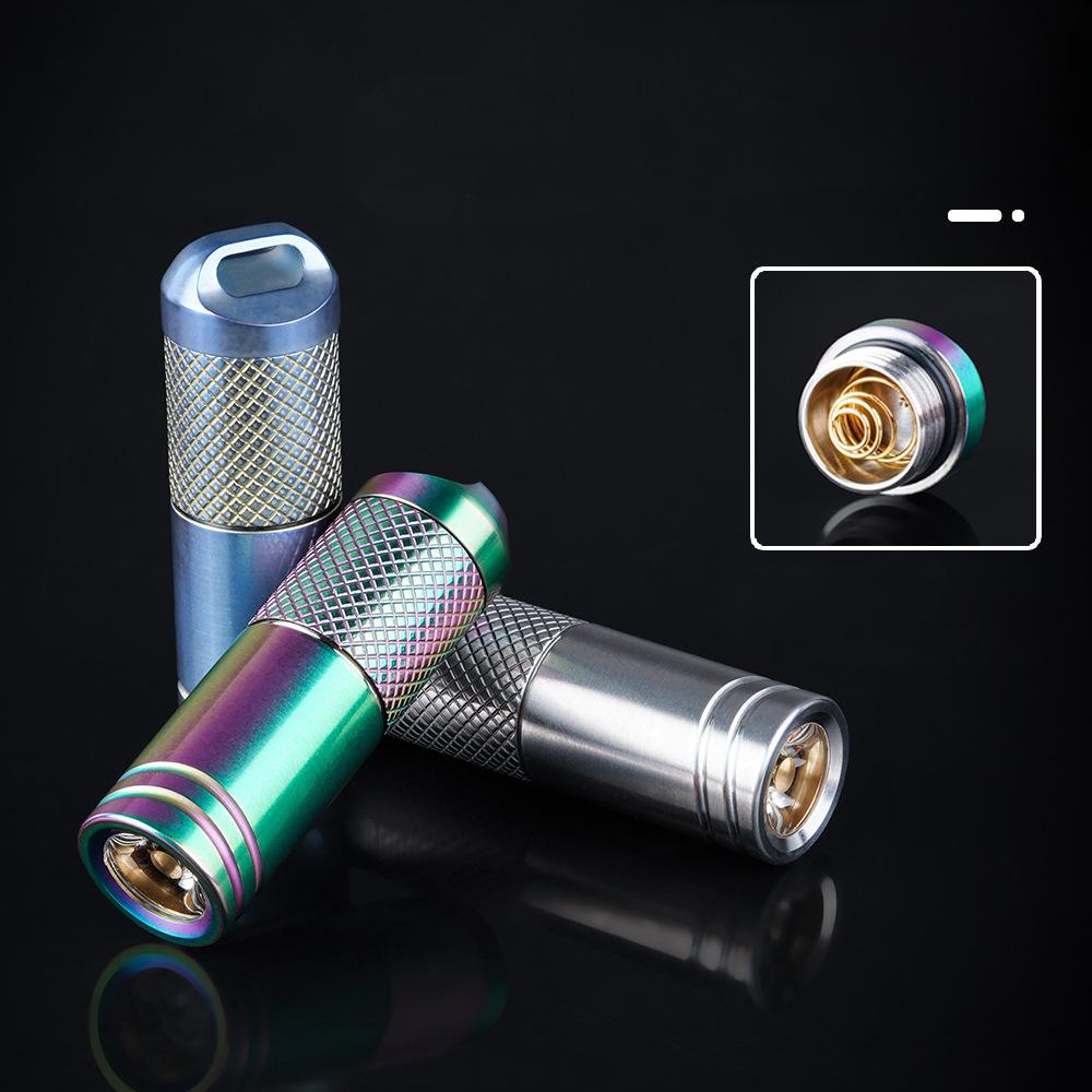 Wautton R18 EDC Titanium Alloy Mini Flashlight With USB Charging Rechargeable Fishing Outdoor Waterproof Camping Lighting EDC Tools - Wautton Outdoor Gear - Little Red General Store