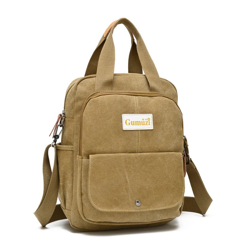 Leisure Canvas Shoulder Bag Wearproof Multi - functional Backpack - Wautton Outdoor Gear - Little Red General Store