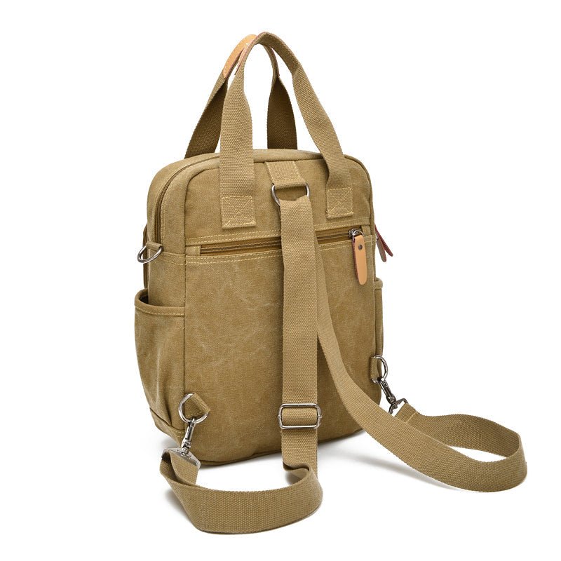 Leisure Canvas Shoulder Bag Wearproof Multi - functional Backpack - Wautton Outdoor Gear - Little Red General Store