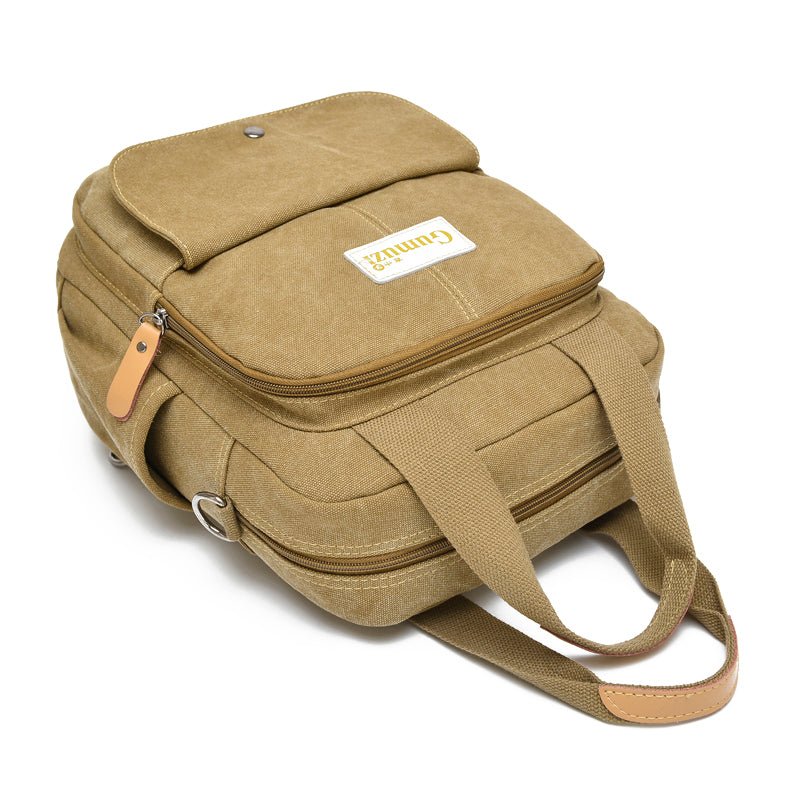 Leisure Canvas Shoulder Bag Wearproof Multi - functional Backpack - Wautton Outdoor Gear - Little Red General Store