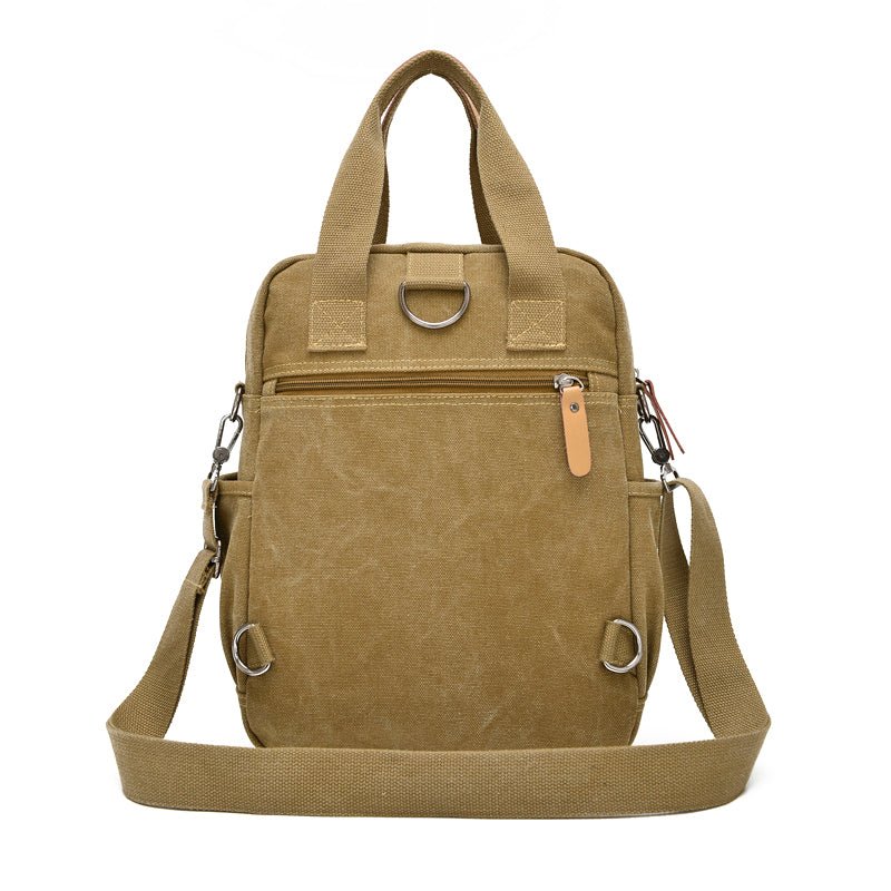 Leisure Canvas Shoulder Bag Wearproof Multi - functional Backpack - Wautton Outdoor Gear - Little Red General Store