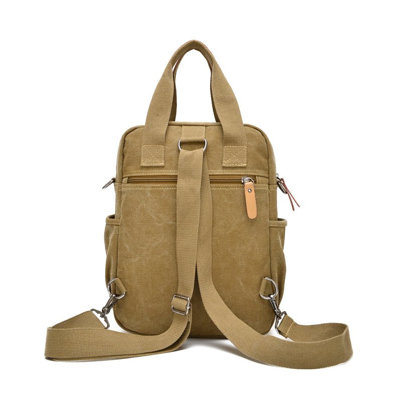 Leisure Canvas Shoulder Bag Wearproof Multi - functional Backpack - Wautton Outdoor Gear - Little Red General Store