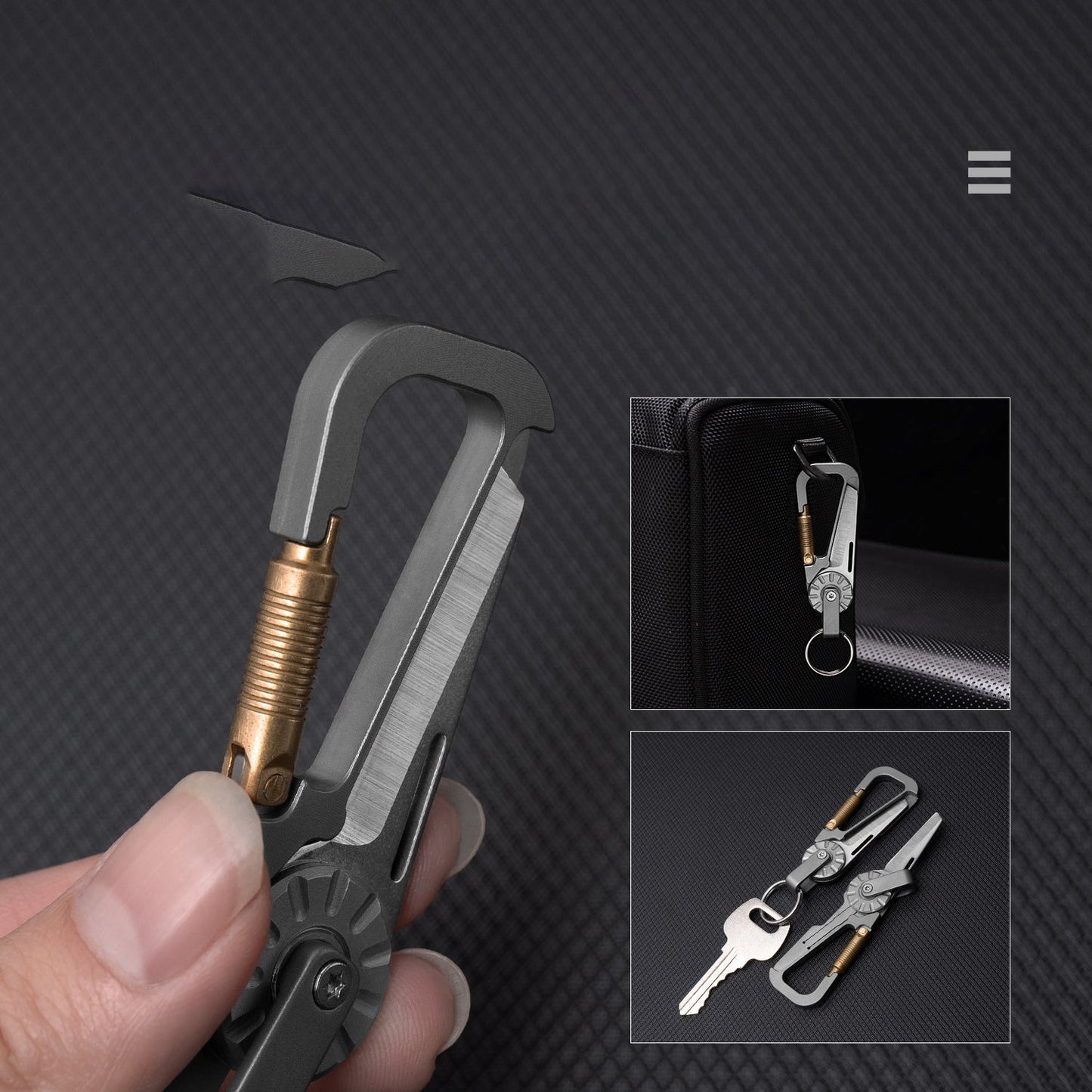 Tactical Multi - Tool Carabiner for Men - Heavy Duty Outdoor Gear Accessory with Bottle Opener & Keychain Hook - Wautton Outdoor Gear - Little Red General Store