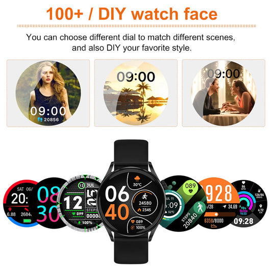 Smart Watch Fitness Tracker with Heart Rate Blood Oxygen Blood Pressure Sleep Monitor 100 Sports Modes Step Calorie Counter Activity Health Trackers IP68 Waterproof - Wautton Outdoor Gear - Little Red General Store