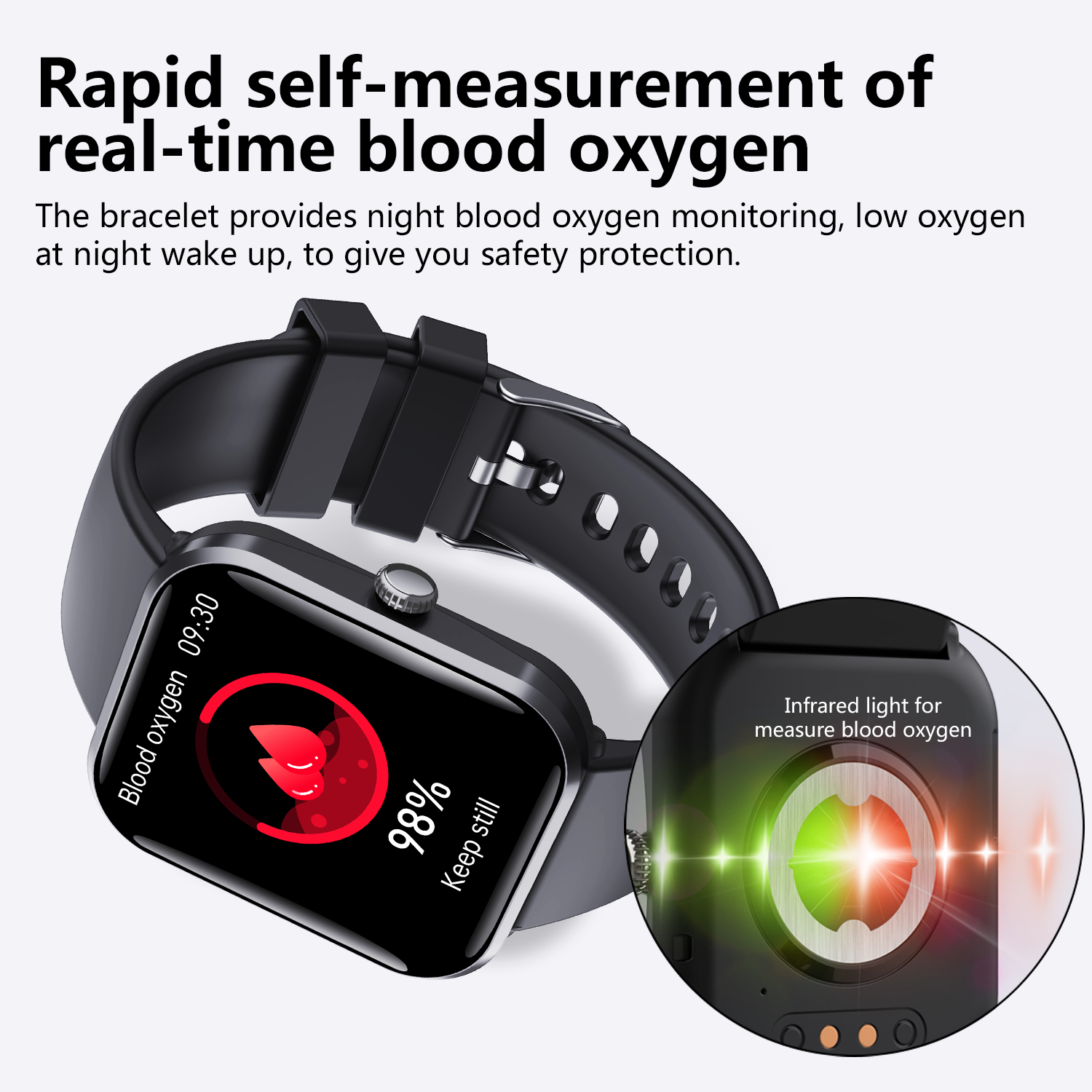 Blood Sugar Glucose Monitor Smart Watch for Diabetics SOS Emergency Alarm Call - Wautton Outdoor Gear - Little Red General Store