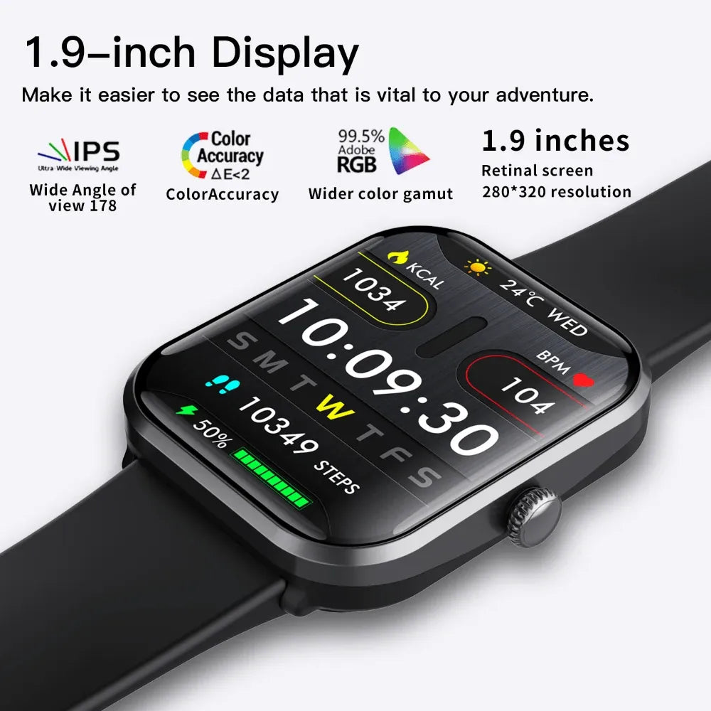 Blood Sugar Glucose Monitor Smart Watch for Diabetics SOS Emergency Alarm Call - Wautton Outdoor Gear - Little Red General Store