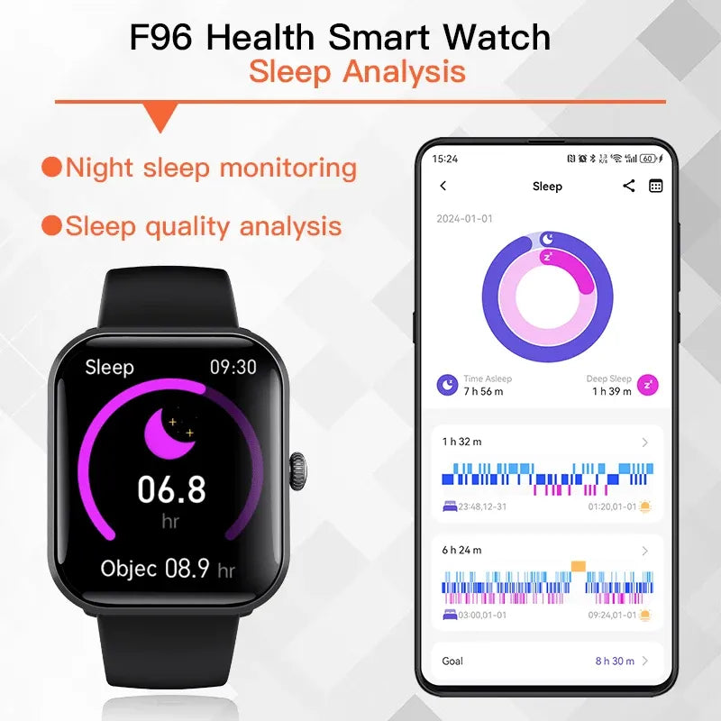 Blood Sugar Glucose Monitor Smart Watch for Diabetics SOS Emergency Alarm Call - Wautton Outdoor Gear - Little Red General Store