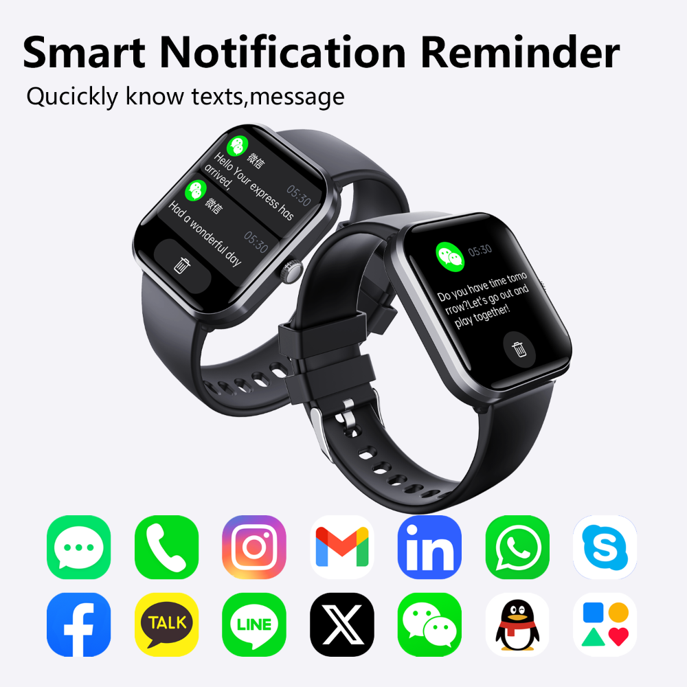 Blood Sugar Glucose Monitor Smart Watch for Diabetics SOS Emergency Alarm Call - Wautton Outdoor Gear - Little Red General Store