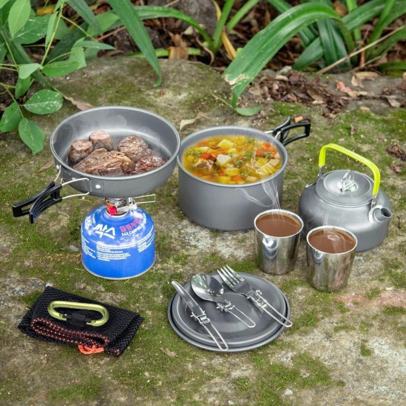2 - 3 person Camping Cooking Ware Sets Pots Pans Picnic - Wautton Outdoor Gear - Little Red General Store