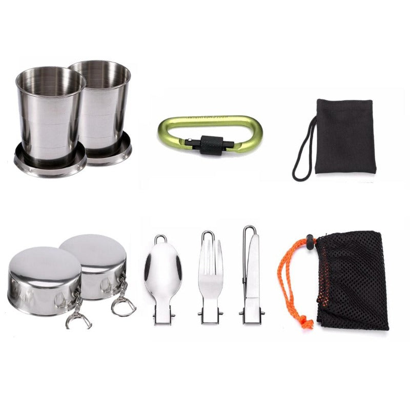 2 - 3 person Camping Cooking Ware Sets Pots Pans Picnic - Wautton Outdoor Gear - Little Red General Store