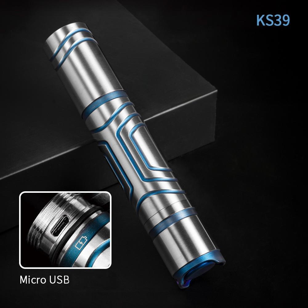 EDC Titanium Alloy Mini Flashlight Rechargeable Fishing Outdoor Waterproof Camping Lighting EDC Tools - Wautton Outdoor Gear - Little Red General Store