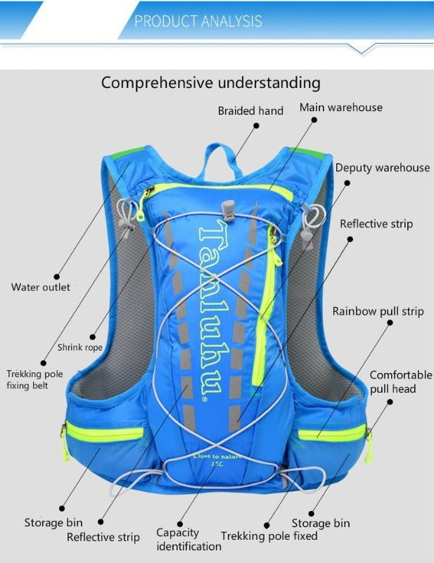 Wautton 15L Cycling Backpack Men/women Marathon Ultralight Breathable Backpack - Wautton Outdoor Gear - Little Red General Store