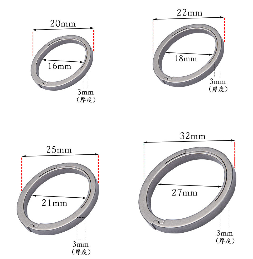 Titanium Alloy Key Rings Keychains Buckle Pendant Super Light Man Car Keychain for Male Creativity Gift Keyfobs Crafts Key Ring - Wautton Outdoor Gear - Little Red General Store